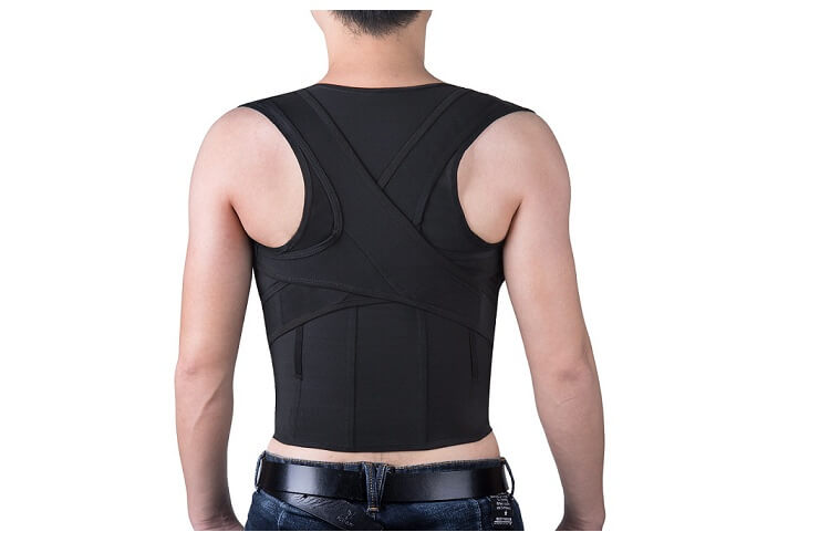 Gilet Correcteur De Posture En Tourmaline Pour Homme - Sans Manches, Respirant - Aide à Soulager Les Douleurs Dos/épaules